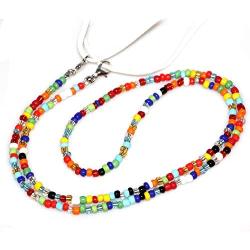 4 Pcs Bead Mask Lanyard with Clips Eyeglass Neck Chain Strap Beads Mask Holders