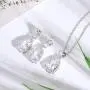 Wedding Jewelry Set for Bridesmaids - Sterling Silver Teardrop CZ Crystal Cubic Zirconia Rhinestone Diamond Bridal Necklace Earrings Set for Bride Mother of Bride Party Prom Birthstone Costume Jewelry Wedding Jewelry Set for Bridesmaids - Sterling Silver Teardrop CZ Crystal Cubic Zirconia Rhinestone Diamond Bridal Necklace Earrings Set for Bride Mother of Bride Party Prom Birthstone Costume Jewelry