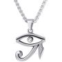 U7 Egyptian Necklace Men Women African Jewelry Stainless Steel Vintage Pharaoh/Ankh Cross Anubis/Eye of Horus Pendant Necklaces with 22 Inch Rope Chain