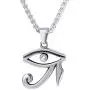 U7 Egyptian Necklace Men Women African Jewelry Stainless Steel Vintage Pharaoh/Ankh Cross Anubis/Eye of Horus Pendant Necklaces with 22 Inch Rope Chain