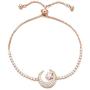Yushitong Moon and Star Expandable Brass with Sparkling Cubic Zirconia Adjustable Bracelet for Women and Girls