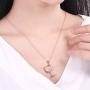 Wine Glass Pendant Necklace,Cubic Zircon Water Drop Cup Clavicle Necklace Wine Glass Pendant Necklace,Cubic Zircon Water Drop Cup Clavicle Necklace