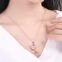 Wine Glass Pendant Necklace,Cubic Zircon Water Drop Cup Clavicle Necklace