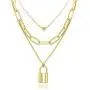 Dcfywl731 Punk Gold Layered Lock Necklace for Women 14K Gold Plated Paperclip Chain Link Necklace Padlock Pendent Necklace for Girls Punk Chunky Jewelry Dcfywl731 Punk Gold Layered Lock Necklace for Women 14K Gold Plated Paperclip Chain Link Necklace Padlock Pendent Necklace for Girls Punk Chunky Jewelry
