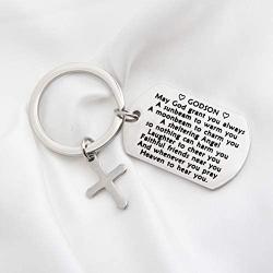 Godson Gifts from Godmother Godfather Godson Baptism Gifts Godson Keychain Jewelry Christening Gift Communion Gift