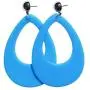 Circular Oval Earring w/Silver Top 1980s Costume Party