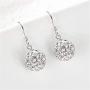 Jilyedoy Ear Ringing Aretes De Plata 925 Jewelry For Women Disco Crystal Ball Earrings 8mm/10mm/12mm With A Gift Box