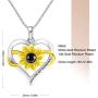 100 Languages I Love You Necklace for Mom Wife - You are My Sunshine Sunflower Pendant Necklace Jewelry for Valentines Day