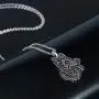 JczR.Y Vintage Punk Wolf Head Pendant Necklace Retro Original Animal Wolf Sweater Chain Necklace for Men Norse Viking Arrow Headed Amulet Jewelry