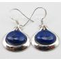 SilverStarJewel 925 Stamp Pure Sterling Silver Lapis Lazuli Earrings 1.3'' Fashion Gemstone