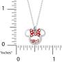 Disney Mickey or Minnie Mouse Stainless Steel Shaker Necklace, Official License
