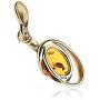 Amber Sterling Silver Oval Pendant