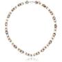 Gem Stone King Pink & White Cultured Freshwater Pearl Necklace Earrings Bracelet Set 7-8MM 18inches