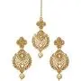 Bindhani Bollywood Hair Head Jewelry Wedding Maang Tikka Bridal Mang Tika Earrrings For Women