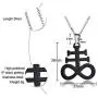 MEALGUET Leviathan Cross Pendant Church of Satan Satanic Symbol Stainless Steel Jewelry Brimstone Necklace for Men Women,24'' Chain MEALGUET Leviathan Cross Pendant Church of Satan Satanic Symbol Stainless Steel Jewelry Brimstone Necklace for Men Women,24'' Chain
