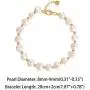 FM FM42 925 Sterling Silver Baroque Style Cultured Pink White Multicolor Pearl Handmade Adjustable Bracelet (3 Colors)