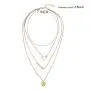 Fstrend Fashion Layered Gold Necklace Coin Symbol Chain Triangle Pendant Multilayered Short Necklaces Jewelry for Women and Girls Fstrend Fashion Layered Gold Necklace Coin Symbol Chain Triangle Pendant Multilayered Short Necklaces Jewelry for Women and Girls