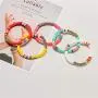 6Pcs Set Stack Rainbow Vinyl Disc Bead Surfer Stretch Bracelet Handmade Rainbow Polymer Elastic Rope Boho Beaded Bracelet Summer Beach Jewelry 6Pcs Set Stack Rainbow Vinyl Disc Bead Surfer Stretch Bracelet Handmade Rainbow Polymer Elastic Rope Boho Beaded Bracelet Summer Beach Jewelry