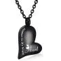 CHISMORL Black Stainless Steel Ashes Holder Memorial Urn Necklaces Pendant Heart Cremation Keepsake Jewelry-Forever in My Heart CHISMORL Black Stainless Steel Ashes Holder Memorial Urn Necklaces Pendant Heart Cremation Keepsake Jewelry-Forever in My Heart