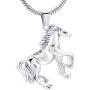 Kai Urns Jewelry Horse Pet Cremation Memorial Urn Ashes Pendant Necklace for Men and Women