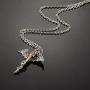 Fusamk Punk Animal Pendant Titanium Steel Sword Wing Dragon Necklace