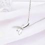 JO WISDOM Women Dragonfly Necklace,925 Sterling Silver Cubic Zirconia Dragonfly Pendant Necklace,Jewelry for Women