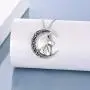 ONEFINITY Origami Rabbit/Horse/Wolf Necklace Sterling Silver Celtic Knot Moon Pendant Necklace Anniversary Birthday Gifts for Women Wife Girlfriend