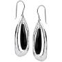Silpada Rock Out Natural Black Agate Cut-Out Drop Earrings in Sterling Silver
