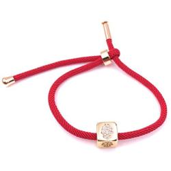 Handmade Red Cord Evil Eye Square Bracelet Protection Jewelry