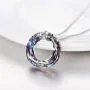 925 Sterling Silver Circle Necklace with Swarovski Crystal, Jewelry for Women Teen Girls 925 Sterling Silver Circle Necklace with Swarovski Crystal, Jewelry for Women Teen Girls