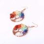 Tree of Life Drop Dangle Crystal Earrings Jewelry Beads Handmade Wire Wrapped Birthstone Gemstone Chakra Jewelry Best Gifts