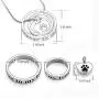 Two Circled with Heart Cremation Charm Pendant Stainless Steel Memorial Urn Necklace Ashes Holder Urn Keepsake Jewelry Two Circled with Heart Cremation Charm Pendant Stainless Steel Memorial Urn Necklace Ashes Holder Urn Keepsake Jewelry