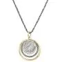 Graduated Circles 925 Sterling Silver and 14k Gold Filled Multi Hoops Drop Pendant Graduated Circles 925 Sterling Silver and 14k Gold Filled Multi Hoops Drop Pendant