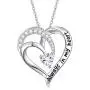 YinShan S925 Sterling Silver Heart Necklace for Women Girls Jewelry Engraved Always in My Heart/I Love You to The Moon And Back Pendant Necklaces Girlfriend, Mother Birthday YinShan S925 Sterling Silver Heart Necklace for Women Girls Jewelry Engraved Always in My Heart/I Love You to The Moon And Back Pendant Necklaces Girlfriend, Mother Birthday
