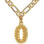 ChainsHouse Initial Letter Pendant Necklace Mens Womens Capital Letter Yellow Gold Plated A-Z 26 Alphabet Name Jewelry 16''+2'' Adjustable Stainless Steel Figaro Chain Personaziled