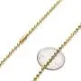 The Bling Factory 3.3mm 14k Yellow Gold Plated Ball Military Bead Chain Necklace The Bling Factory 3.3mm 14k Yellow Gold Plated Ball Military Bead Chain Necklace
