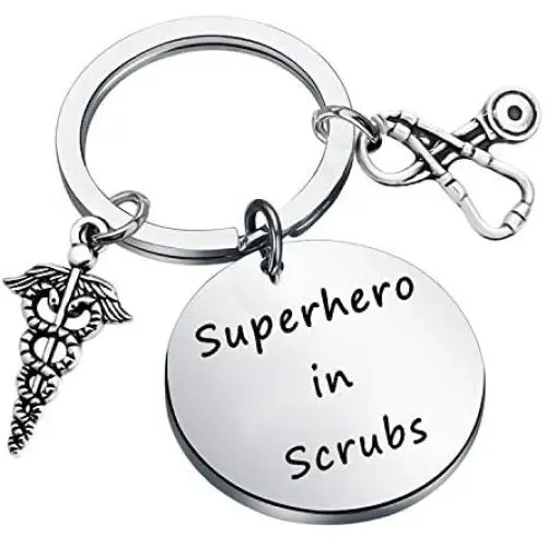 CENWA Nurse RN Gift Nurses Day Gift Doctor Nursing Jewelry Nurse Appreciation Superhero in Scrubs Keychain Nurse Life Gift CENWA Nurse RN Gift Nurses Day Gift Doctor Nursing Jewelry Nurse Appreciation Superhero in Scrubs Keychain Nurse Life Gift