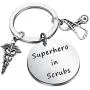 CENWA Nurse RN Gift Nurses Day Gift Doctor Nursing Jewelry Nurse Appreciation Superhero in Scrubs Keychain Nurse Life Gift CENWA Nurse RN Gift Nurses Day Gift Doctor Nursing Jewelry Nurse Appreciation Superhero in Scrubs Keychain Nurse Life Gift