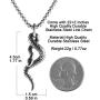 HZMAN Gothic Jewelry Mens Stainless Steel Animal Snake Pendant Chain Necklace