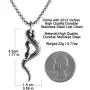 HZMAN Gothic Jewelry Mens Stainless Steel Animal Snake Pendant Chain Necklace HZMAN Gothic Jewelry Mens Stainless Steel Animal Snake Pendant Chain Necklace