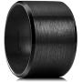 King Will Basic 15MM Wedding Band for Men Tungsten Carbide Engagement Ring Comfort Fit Beveled Edges/Stepped Edges