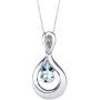 Sterling Silver Raindrop Pendant Necklace available in various colored stones