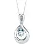 Sterling Silver Raindrop Pendant Necklace available in various colored stones Sterling Silver Raindrop Pendant Necklace available in various colored stones
