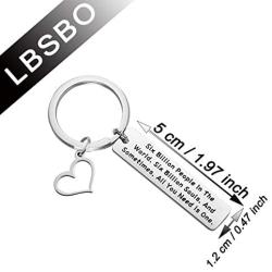 CENWA One Tree Hill Inspired Gifts Six Billion People in The World Keychain TV Shows Jewelry