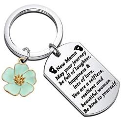 FUSTMW Mom to Be Gift New Mom Keychain Mommy to Be Gifts First Time Mama New Mom Jewelry Gifts Mama Pregnancy Announcement Gifts