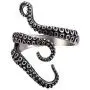 Silver Tone Steampunk Octopus Pirates of the Caribbean Necklace Earring Ring Jewelry Gift Set