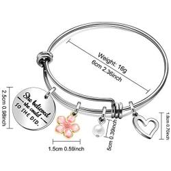 Maxforever Inspirational Quote Bracelet Gifts Women Girls Jewelry Charm Pendant Bangle Gift for Daughter, Niece, Sister, Best Friends