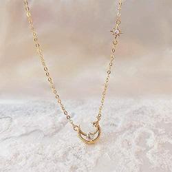 CCijiNG Necklace for Women，Fashion Dainty Pendant Necklaces Moon Star Planet Butterfly Mermaid Tail and Heart Necklace Chain Jewelry Gift for Women and Girls on Easter Day