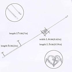 Cross Bracelet for Women Infinity Bracelets Infinity Love Heart Bracelets 925 Sterling Silver Faith Hope Bracelet with Dainty Chain 7’’ Inspiration Jewelry Gift for Women Girlfriend Teen Valentine