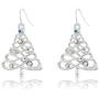 2020 Christmas Gifts Snow Christmas Tree Earrings for Women Girls CZ Dangle Drop Earring for Women Girls Holiday Jewelry